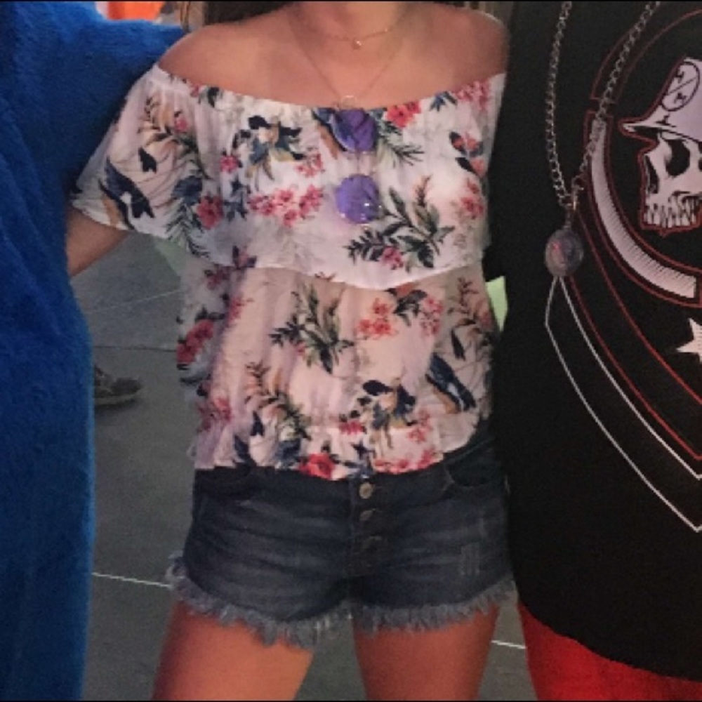 Off the shoulder floral top